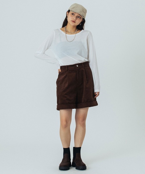 ROSE BUD（ローズバッド）の「SHEER  L/S TOP（Tシャツ/カットソー・レディース・ホワイト/ピンク/ブラック・ONE SIZE）」の15枚目の写真