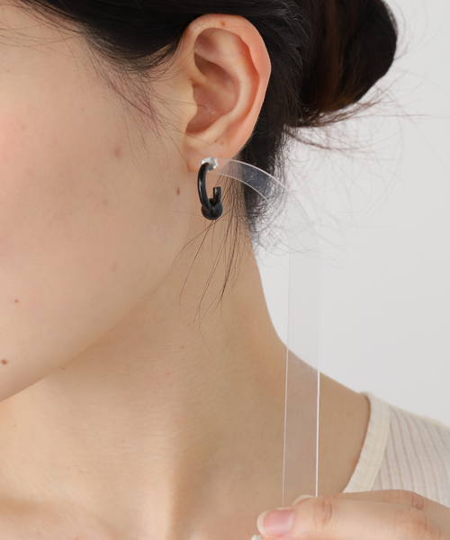 JUSTINE CLENQUET】 SAM LACQUERED EARRINGS：ピアス（両耳）（ピアス