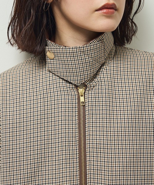 Green Parks(グリーンパークス)の「2WAYジップアップジャケット(ブルゾン・レディース・カーキ/チェック・FREE)」の16枚目の写真