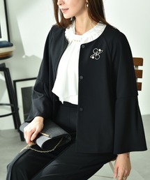 INTERPLANET（インタープラネット）の「カットジョーゼットノーカラージャケット（ノーカラージャケット）」