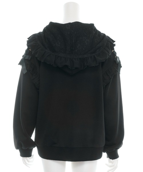 Secret Honey（シークレットハニー）の「レースZIPパーカー（パーカー・レディース・オフホワイト/グレー/ブラック・FREE）」の8枚目の写真