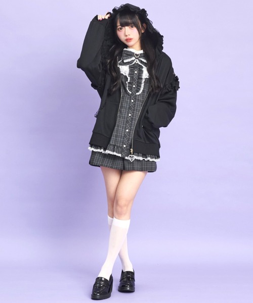 Secret Honey（シークレットハニー）の「レースZIPパーカー（パーカー・レディース・オフホワイト/グレー/ブラック・FREE）」の14枚目の写真