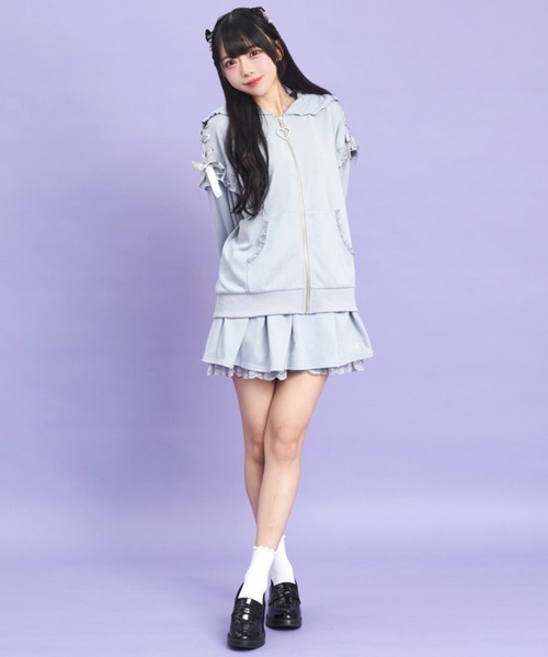 Secret Honey（シークレットハニー）の「レースZIPパーカー（パーカー・レディース・オフホワイト/グレー/ブラック・FREE）」の12枚目の写真