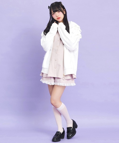 Secret Honey（シークレットハニー）の「レースZIPパーカー（パーカー・レディース・オフホワイト/グレー/ブラック・FREE）」の9枚目の写真