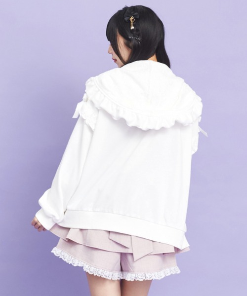 Secret Honey（シークレットハニー）の「レースZIPパーカー（パーカー・レディース・オフホワイト/グレー/ブラック・FREE）」の11枚目の写真