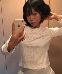 AMESWORLDWIDE | A'GEM/9 × .kom 『AMESWORLDWIDE/アメスワールドワイド』 BIG TYPO LONGSLEEVE TEE/ビッグタイポ長袖Tシャツ(Tシャツ/カットソー)