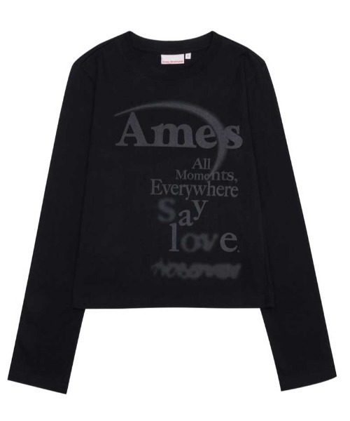 AMESWORLDWIDE(アメスワールドワイド)の「A'GEM/9 × .kom 『AMESWORLDWIDE/アメスワールドワイド』 BIG TYPO LONGSLEEVE TEE/ビッグタイポ長袖Tシャツ(Tシャツ/カットソー・レディース・ホワイト/ブラック/ライトブルー/グレー・S)」の19枚目の写真