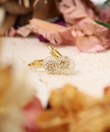 Meing 2点セット 落ちない 痛くなりにくい ネジバネ式イヤリング 調整可能