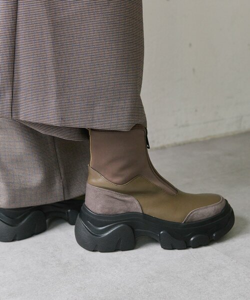 本革》ボリュームソールショートブーツ2025【SUM1 STYLE(スミ