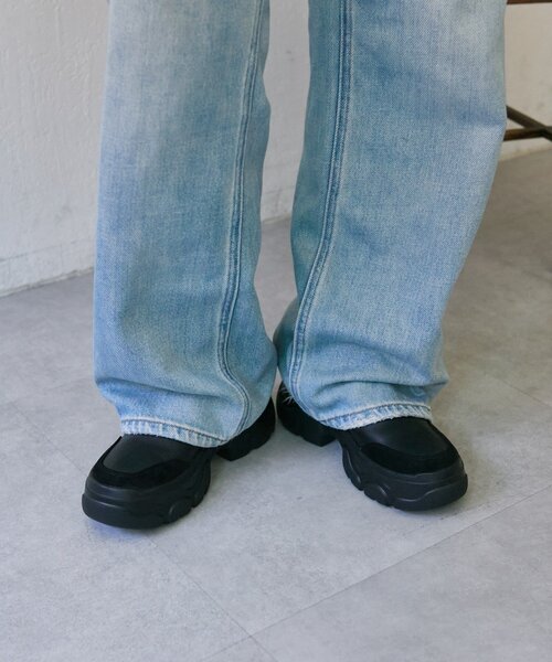 SUMI STYLE ブラックショートブーツ　イアパピヨネ　Lサイズ ear PAPILLONNER（イアパピヨネ）の「フロントジップショート