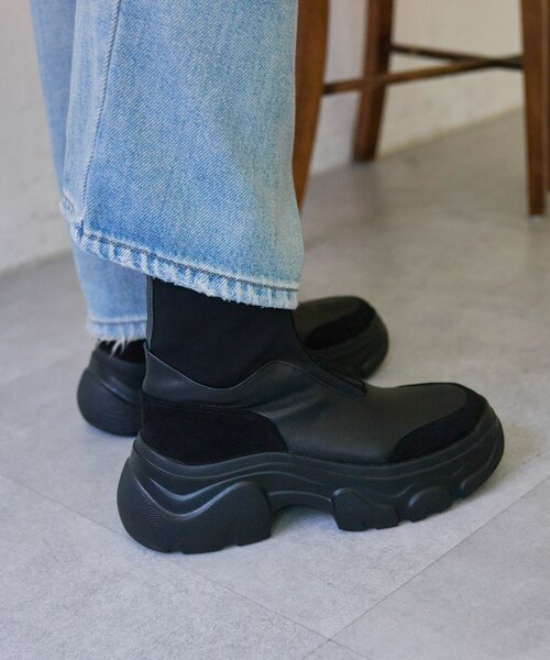 セール】ボリュームソールショートブーツ25【SUM1 STYLE】（ブーツ