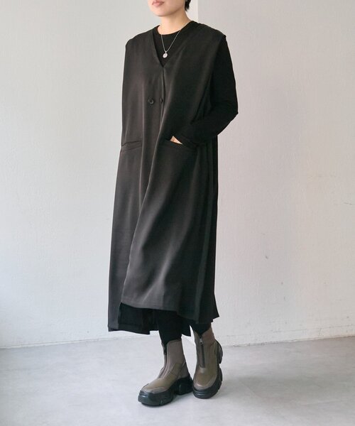 ear PAPILLONNER(イアパピヨネ)の「ボリュームソールショートブーツ25【SUM1 STYLE】(ブーツ・レディース・ブラック/モカ・MEDIUM/LARGE)」の5枚目の写真