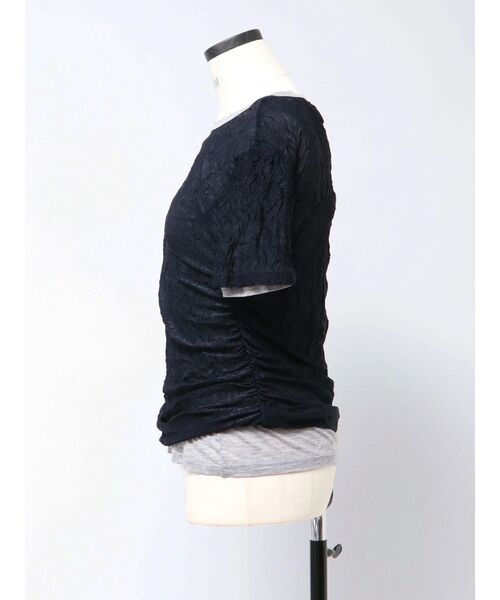 VEQUM（VEQUM）の「【VEQUM】WRINCLE LAYEREED TOPS（Tシャツ/カットソー・レディース・グレー/ブラック/ホワイト・FREE）」の9枚目の写真