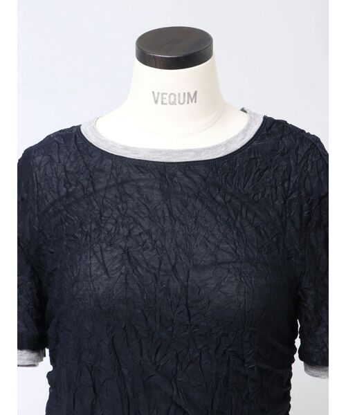 VEQUM（VEQUM）の「【VEQUM】WRINCLE LAYEREED TOPS（Tシャツ/カットソー・レディース・グレー/ブラック/ホワイト・FREE）」の11枚目の写真