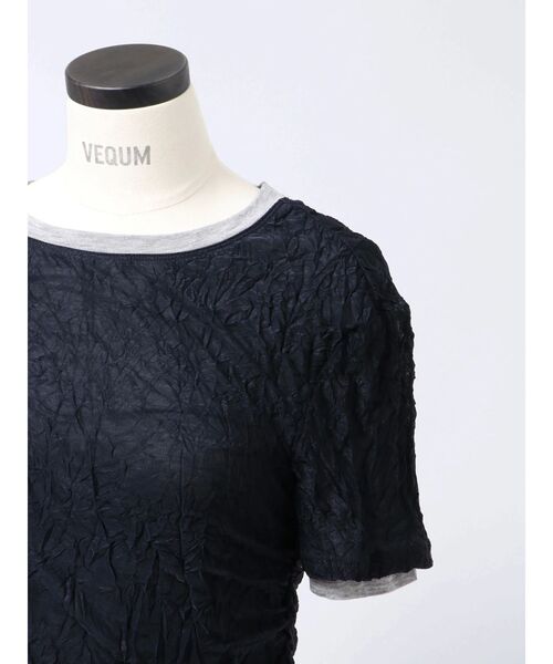 VEQUM（VEQUM）の「【VEQUM】WRINCLE LAYEREED TOPS（Tシャツ/カットソー・レディース・グレー/ブラック/ホワイト・FREE）」の12枚目の写真