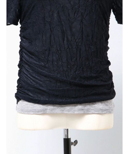 VEQUM（VEQUM）の「【VEQUM】WRINCLE LAYEREED TOPS（Tシャツ/カットソー・レディース・グレー/ブラック/ホワイト・FREE）」の13枚目の写真