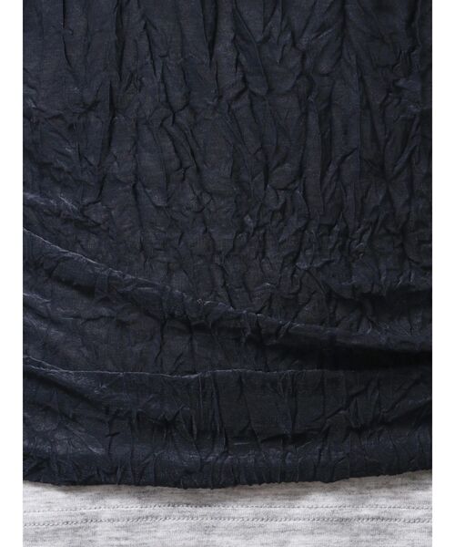 VEQUM（VEQUM）の「【VEQUM】WRINCLE LAYEREED TOPS（Tシャツ/カットソー・レディース・グレー/ブラック/ホワイト・FREE）」の14枚目の写真