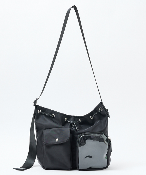 LOWELL things（ロウェル　シングス）の「【推し活/再入荷】オシゴト巾着ショルダーバッグ/2WAY（ショルダーバッグ・レディース・ブラック/アイボリー・フリー）」の19枚目の写真