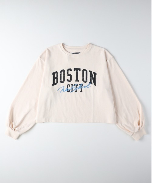Right-on(ライトオン)の「HONEYSUCKLE ROSE(ハニーサックルローズ)【レディース】袖ボリュームロングスリーブTシャツ(Tシャツ/カットソー・レディース・ベージュ/ブラック/オフホワイト・S/M/L)」の3枚目の写真