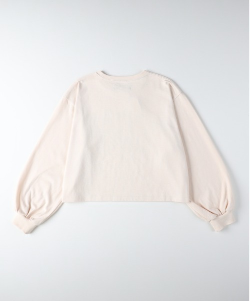 Right-on(ライトオン)の「HONEYSUCKLE ROSE(ハニーサックルローズ)【レディース】袖ボリュームロングスリーブTシャツ(Tシャツ/カットソー・レディース・ベージュ/ブラック/オフホワイト・S/M/L)」の20枚目の写真