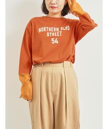 SM2 | 袖口シアー切替ロゴプリントカットソー(Tシャツ/カットソー)