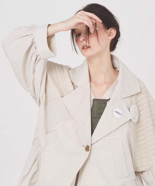 bedsidedrama（ベットサイドドラマ）の「Mixed Tutu Coat（その他アウター・レディース・ナチュラル/ブラック・1/2）」の3枚目の写真