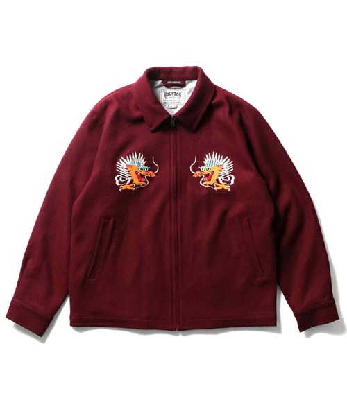 セール】HOUSTON メルトンツアージャケット(DRAGON)（ブルゾン