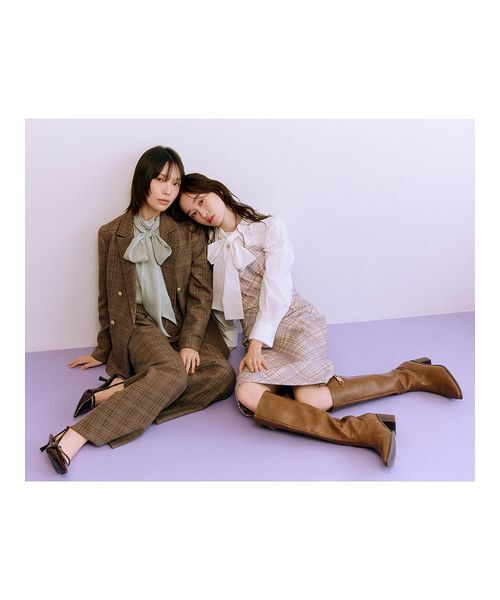 LILY BROWN(リリーブラウン)の「ダブルブレストウールジャケット(ブルゾン・レディース・グレー/ネイビー/チェック・F)」の8枚目の写真