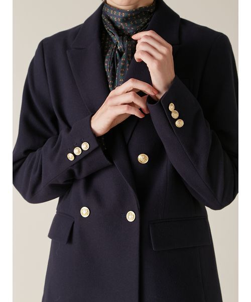 LILY BROWN(リリーブラウン)の「ダブルブレストウールジャケット(ブルゾン・レディース・グレー/ネイビー/チェック・F)」の13枚目の写真