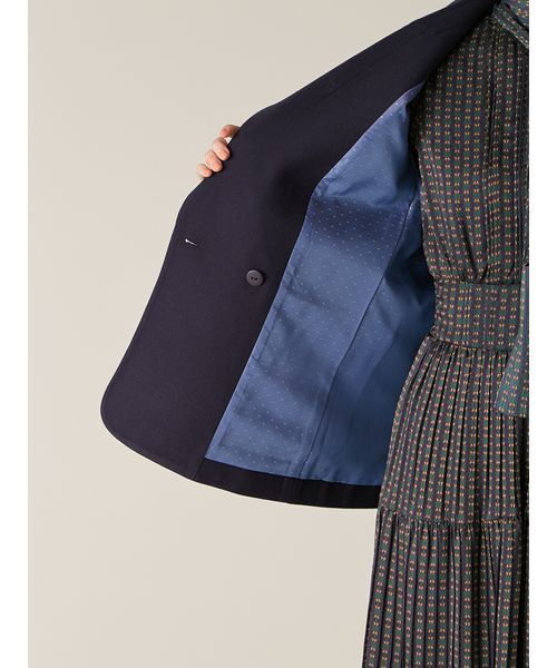 LILY BROWN(リリーブラウン)の「ダブルブレストウールジャケット(ブルゾン・レディース・グレー/ネイビー/チェック・F)」の15枚目の写真