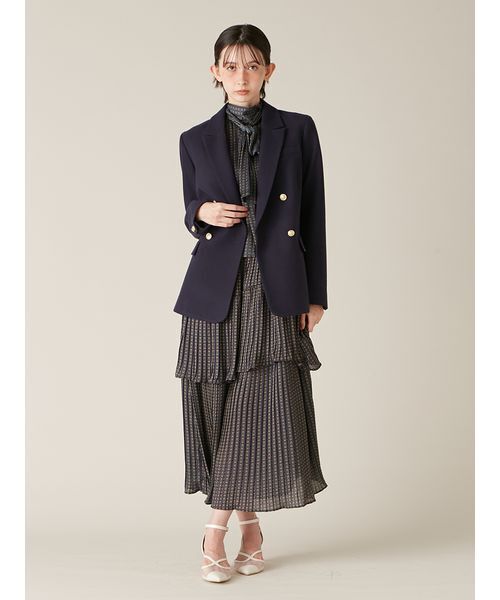 LILY BROWN(リリーブラウン)の「ダブルブレストウールジャケット(ブルゾン・レディース・グレー/ネイビー/チェック・F)」の16枚目の写真