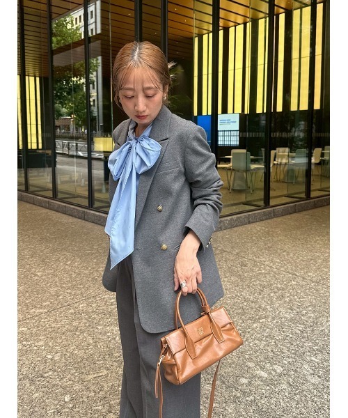 LILY BROWN(リリーブラウン)の「ダブルブレストウールジャケット(ブルゾン・レディース・グレー/ネイビー/チェック・F)」の20枚目の写真