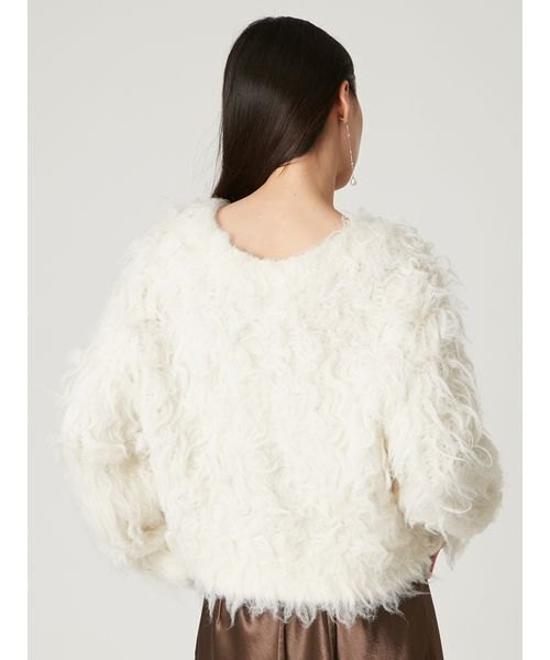 FRAY I.D(フレイアイディー)の「2wayブラッシュシャギーカーディガン(カーディガン/ボレロ・レディース・アイボリー/ライトベージュ/ピンク・F)」の6枚目の写真