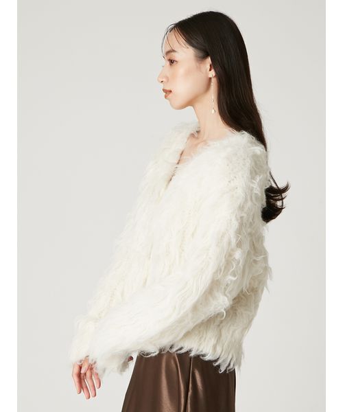 FRAY I.D（フレイ アイディー） 2wayブラッシュシャギーカーディガン 2wayブラッシュシャギーカーディガン（カーディガン/ボレロ）｜FRAY