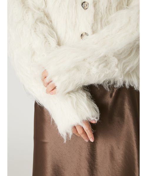 FRAY I.D(フレイアイディー)の「2wayブラッシュシャギーカーディガン(カーディガン/ボレロ・レディース・アイボリー/ライトベージュ/ピンク・F)」の9枚目の写真