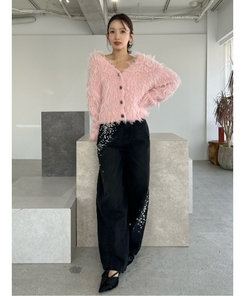 FRAY I.D(フレイアイディー)の「2wayブラッシュシャギーカーディガン(カーディガン/ボレロ・レディース・アイボリー/ライトベージュ/ピンク・F)」の17枚目の写真