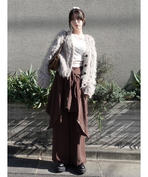 2wayブラッシュシャギーカーディガン（カーディガン/ボレロ）｜FRAY