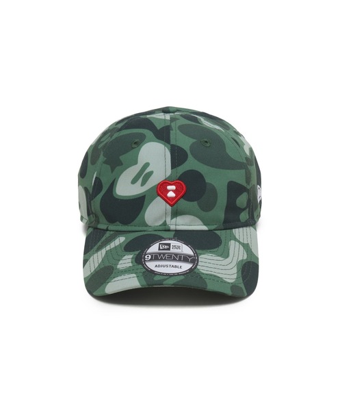 A BATHING APE（アベイシングエイプ）の「CROSSOVER NEW ERA CAMO BASEBALL CAP（キャップ・レディース・ピンク/グリーン・FREE）」の3枚目の写真