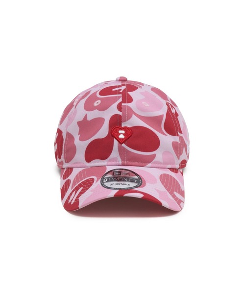 A BATHING APE（アベイシングエイプ）の「CROSSOVER NEW ERA CAMO BASEBALL CAP（キャップ・レディース・ピンク/グリーン・FREE）」の4枚目の写真