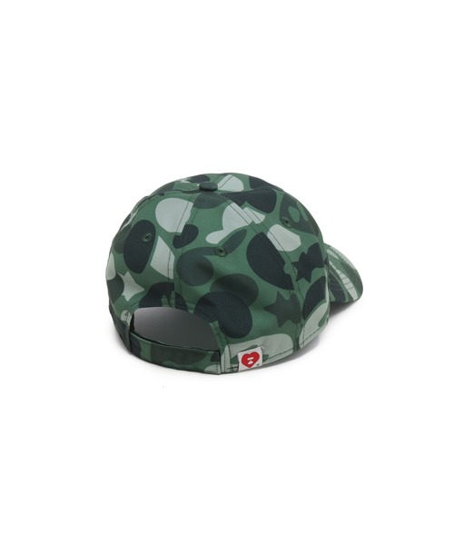 A BATHING APE（アベイシングエイプ）の「CROSSOVER NEW ERA CAMO BASEBALL CAP（キャップ・レディース・ピンク/グリーン・FREE）」の5枚目の写真