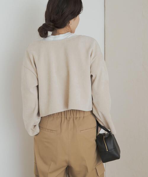 URBAN RESEARCH DOORS(アーバンリサーチドアーズ)の「ベロアリボンカットカーディガン(カーディガン/ボレロ・レディース・ナチュラル/ブラック・MEDIUM)」の22枚目の写真