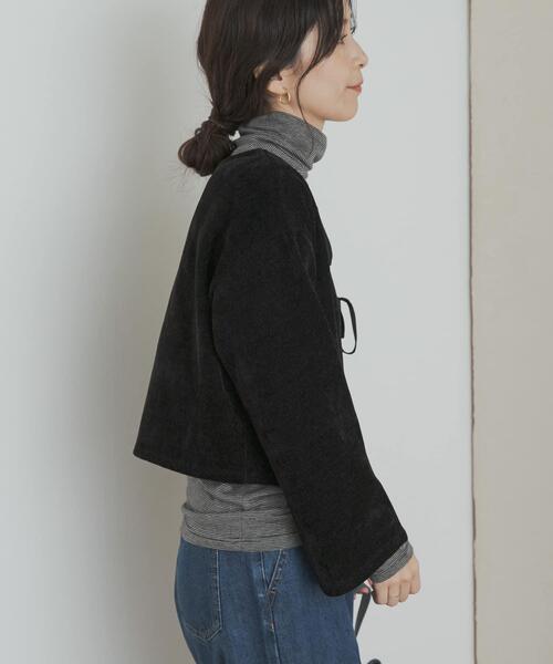 URBAN RESEARCH DOORS(アーバンリサーチドアーズ)の「ベロアリボンカットカーディガン(カーディガン/ボレロ・レディース・ナチュラル/ブラック・MEDIUM)」の11枚目の写真