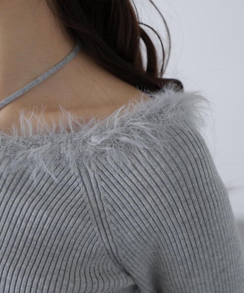 FREE'S MART(フリーズマート)の「◆フェザートリミングリブニット(ニット/セーター・レディース・ホワイト/ピンク/グレー・FREE)」の20枚目の写真