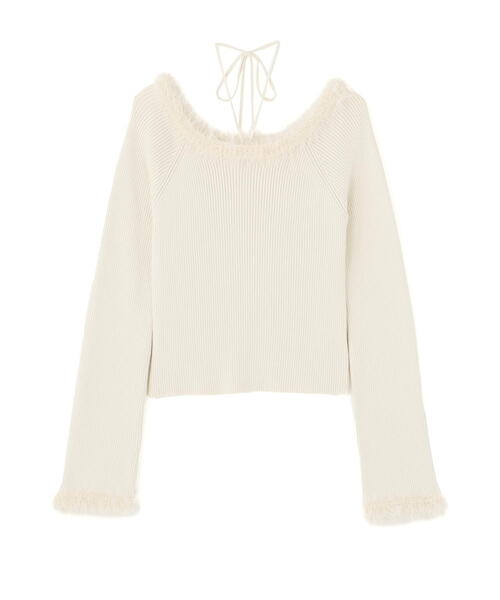 FREE'S MART(フリーズマート)の「◆フェザートリミングリブニット(ニット/セーター・レディース・ホワイト/ピンク/グレー・FREE)」の22枚目の写真