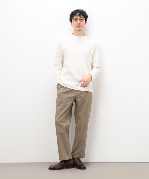 COMME CA ISM(コムサイズム)の「モールジャガードハイネックTシャツ(Tシャツ/カットソー・メンズ・ブラック/ホワイト・LARGE/MEDIUM)」の3枚目の写真