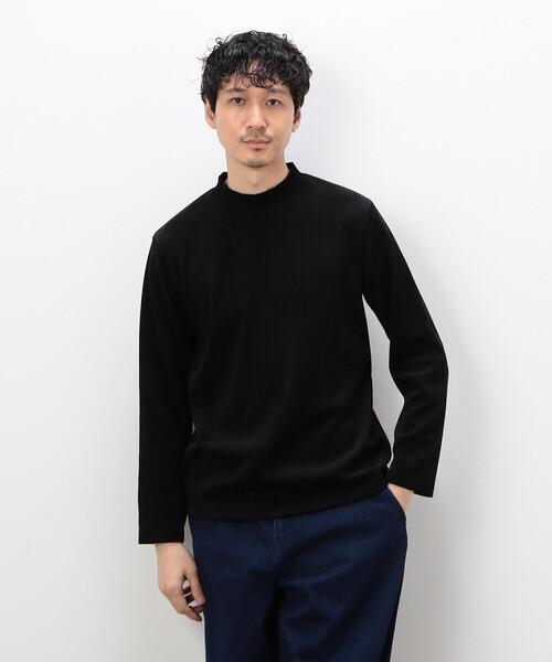 COMME CA ISM(コムサイズム)の「モールジャガードハイネックTシャツ(Tシャツ/カットソー・メンズ・ブラック/ホワイト・LARGE/MEDIUM)」の8枚目の写真