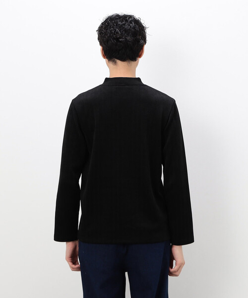 COMME CA ISM(コムサイズム)の「モールジャガードハイネックTシャツ(Tシャツ/カットソー・メンズ・ブラック/ホワイト・LARGE/MEDIUM)」の11枚目の写真