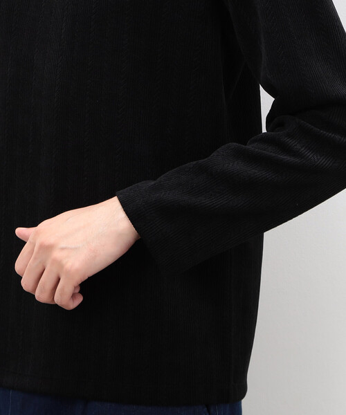 COMME CA ISM(コムサイズム)の「モールジャガードハイネックTシャツ(Tシャツ/カットソー・メンズ・ブラック/ホワイト・LARGE/MEDIUM)」の13枚目の写真