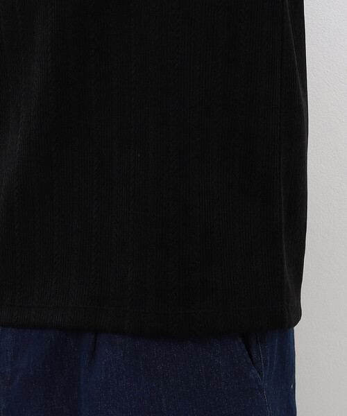 COMME CA ISM(コムサイズム)の「モールジャガードハイネックTシャツ(Tシャツ/カットソー・メンズ・ブラック/ホワイト・LARGE/MEDIUM)」の14枚目の写真