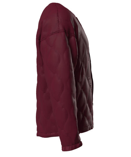 PING APPAREL】ストレッチタフタキルティングノーカラーブルゾン